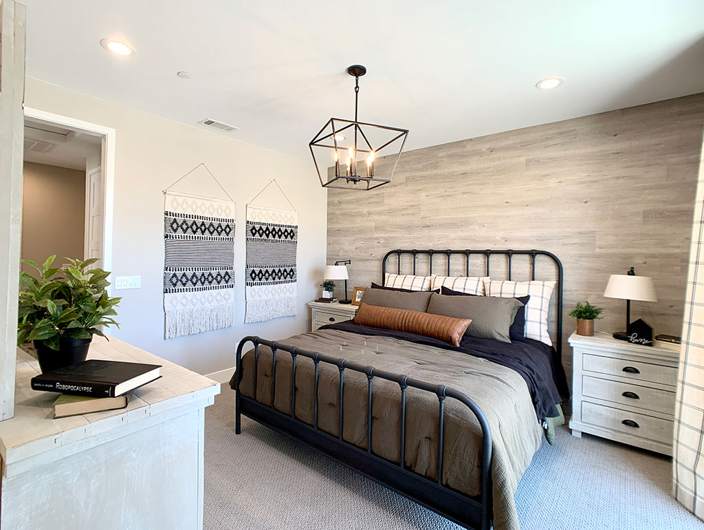 iron and oak williams homes righetti farmhouse primary bedroom plan three