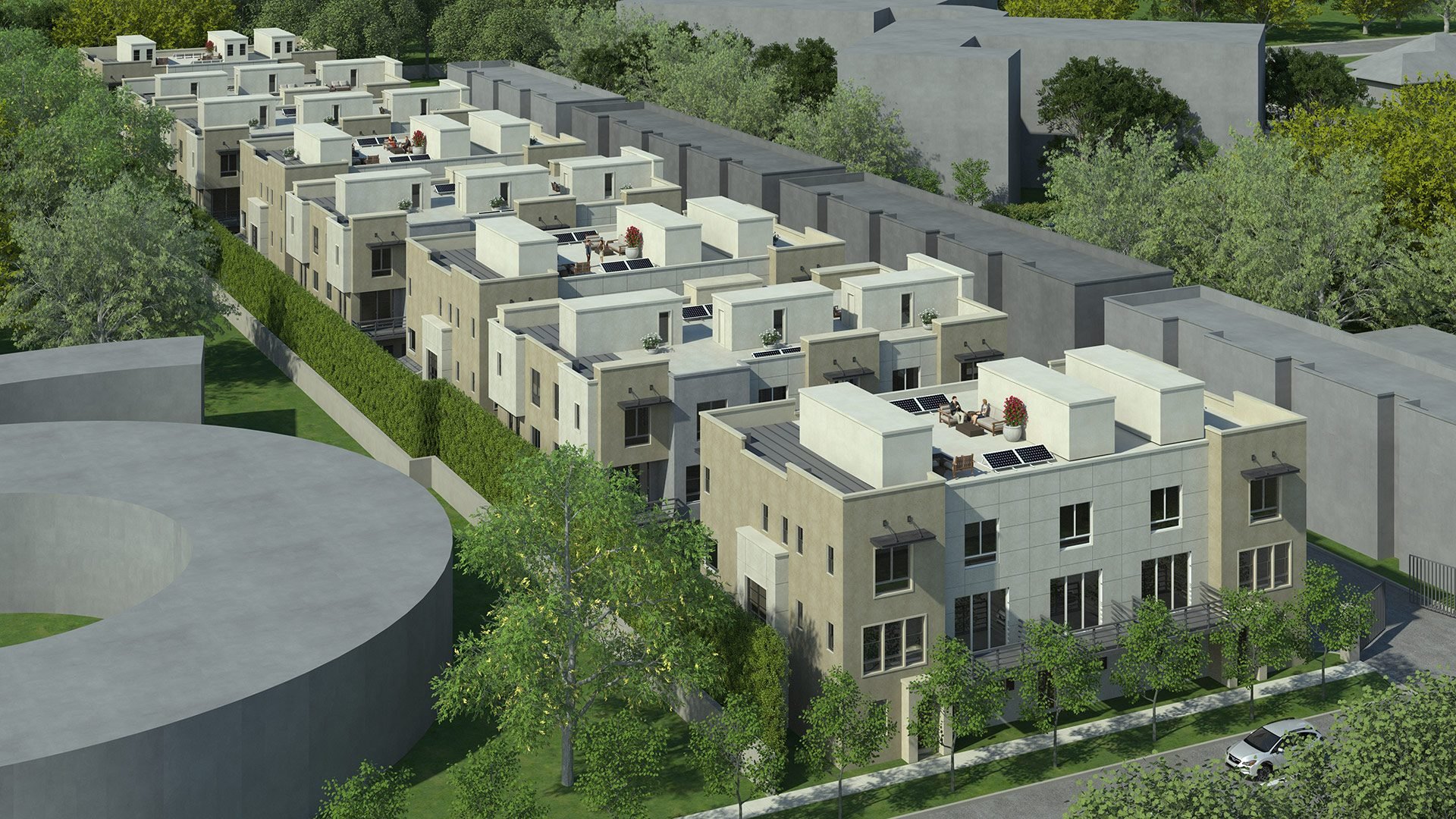 Valley Villas project aerial rendering