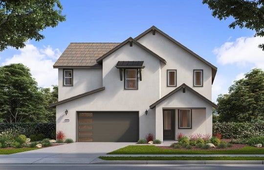 New Meadow Plan 5A home elevation design with garage