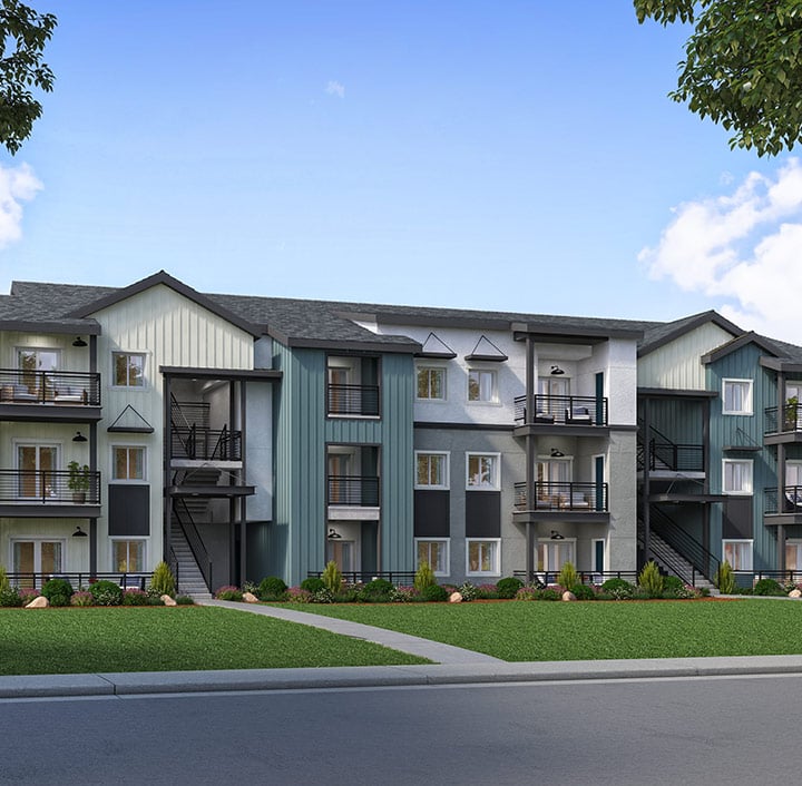 View of Harvest Lofts units